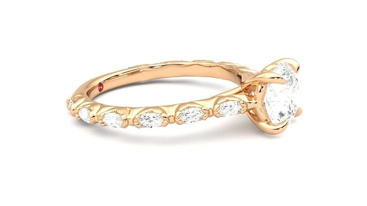 Taylor & Hart Liora Round Engagement Ring 360 degree image 8
