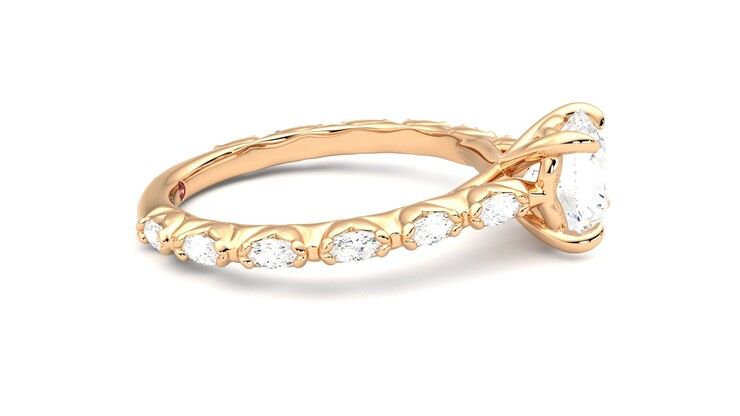 Taylor & Hart Liora Round Engagement Ring 360 degree image 9