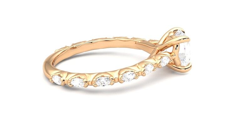 Taylor & Hart Liora Round Engagement Ring 360 degree image 10