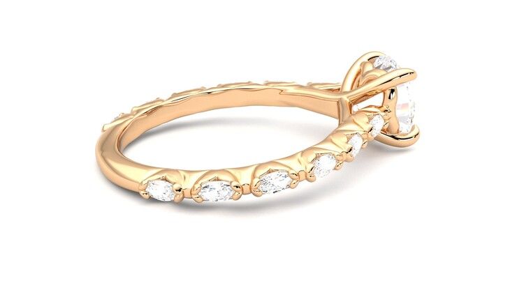 Taylor & Hart Liora Round Engagement Ring 360 degree image 11