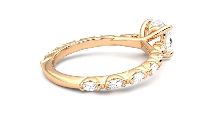 Taylor & Hart Liora Round Engagement Ring 360 degree image 12