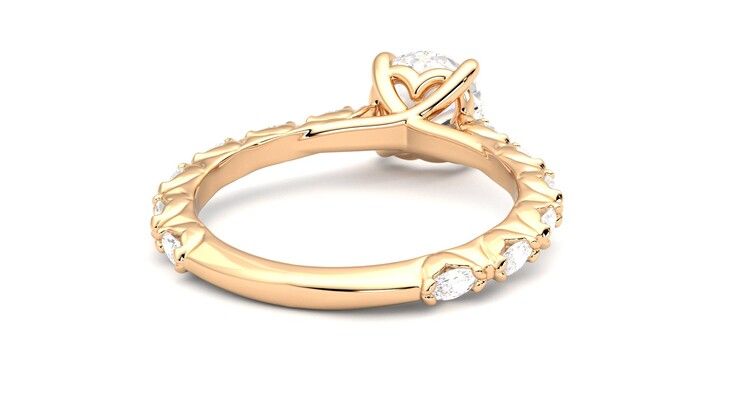 Taylor & Hart Liora Round Engagement Ring 360 degree image 14