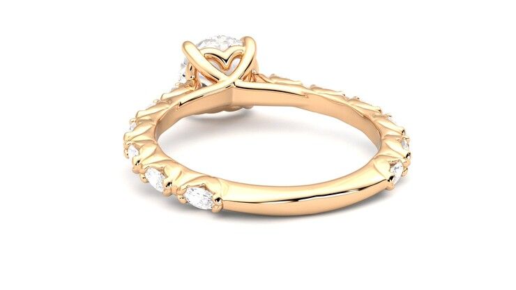 Taylor & Hart Liora Round Engagement Ring 360 degree image 16
