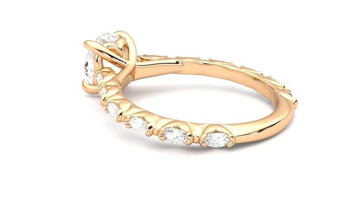 Taylor & Hart Liora Round Engagement Ring 360 degree image 18