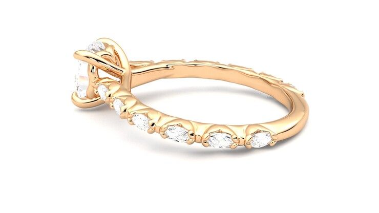 Taylor & Hart Liora Round Engagement Ring 360 degree image 19