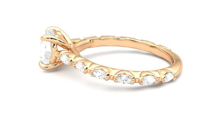 Taylor & Hart Liora Round Engagement Ring 360 degree image 20