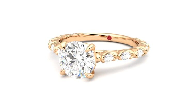 Taylor & Hart Liora Round Engagement Ring 360 degree image 26