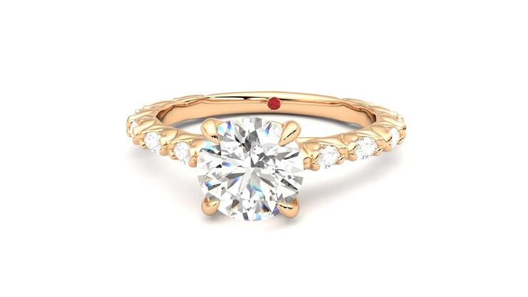 Taylor & Hart Liora Round Engagement Ring 360 degree image 28