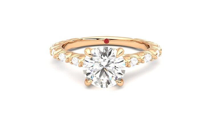 Taylor & Hart Liora Round Engagement Ring 360 degree image 29