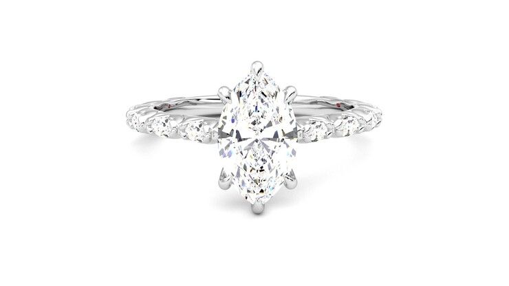Taylor & Hart Liora Marquise Engagement Ring 360 degree image 1