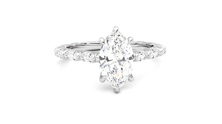 Taylor & Hart Liora Marquise Engagement Ring 360 degree image 2