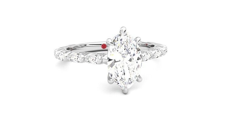 Taylor & Hart Liora Marquise Engagement Ring 360 degree image 3