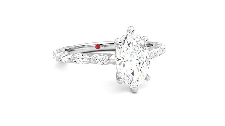 Taylor & Hart Liora Marquise Engagement Ring 360 degree image 4