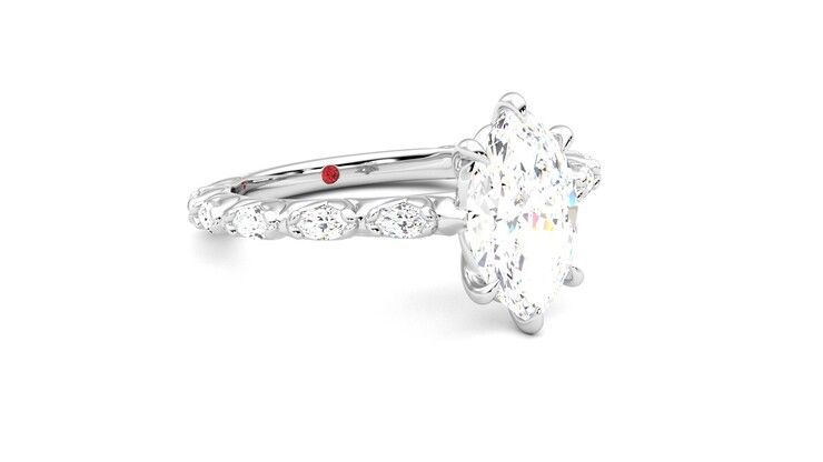 Taylor & Hart Liora Marquise Engagement Ring 360 degree image 5