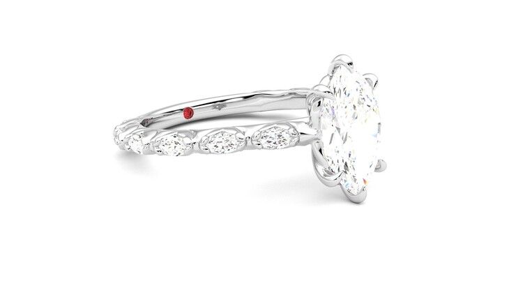 Taylor & Hart Liora Marquise Engagement Ring 360 degree image 6
