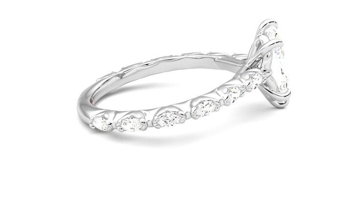 Taylor & Hart Liora Marquise Engagement Ring 360 degree image 10