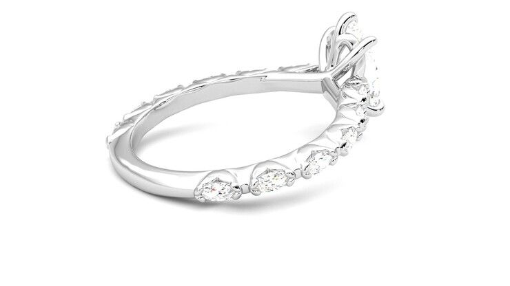 Taylor & Hart Liora Marquise Engagement Ring 360 degree image 12