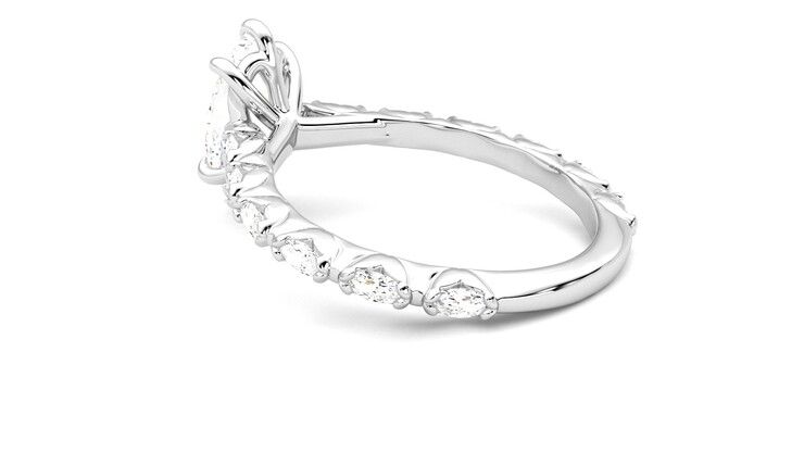 Taylor & Hart Liora Marquise Engagement Ring 360 degree image 18