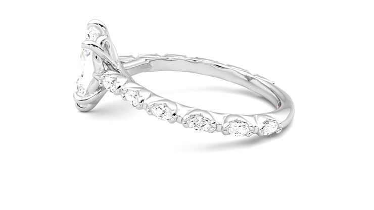 Taylor & Hart Liora Marquise Engagement Ring 360 degree image 20