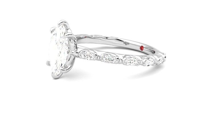 Taylor & Hart Liora Marquise Engagement Ring 360 degree image 23