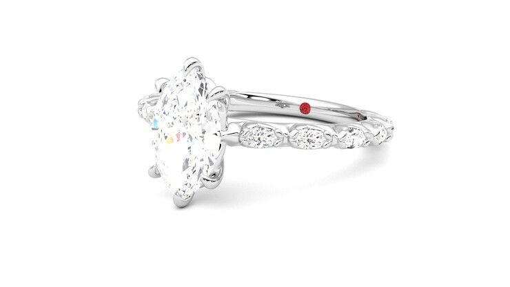 Taylor & Hart Liora Marquise Engagement Ring 360 degree image 25