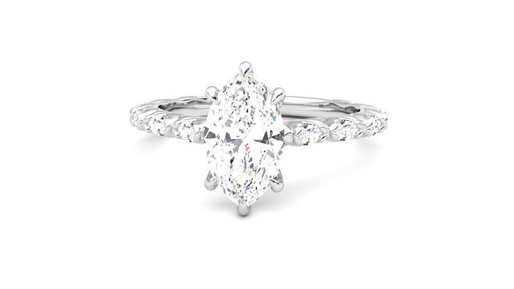 Taylor & Hart Liora Marquise Engagement Ring 360 degree image 28