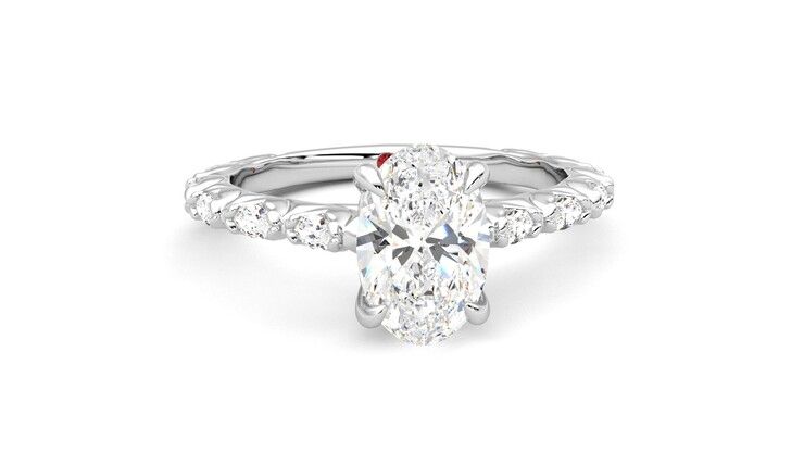 Taylor & Hart Liora Oval Engagement Ring 360 degree image 2
