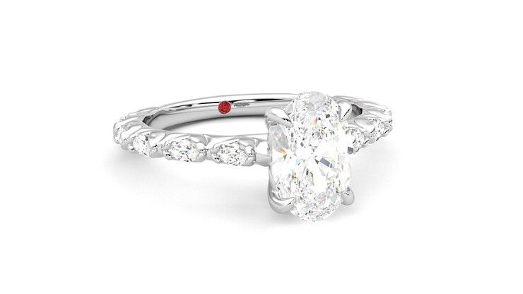 Taylor & Hart Liora Oval Engagement Ring 360 degree image 4