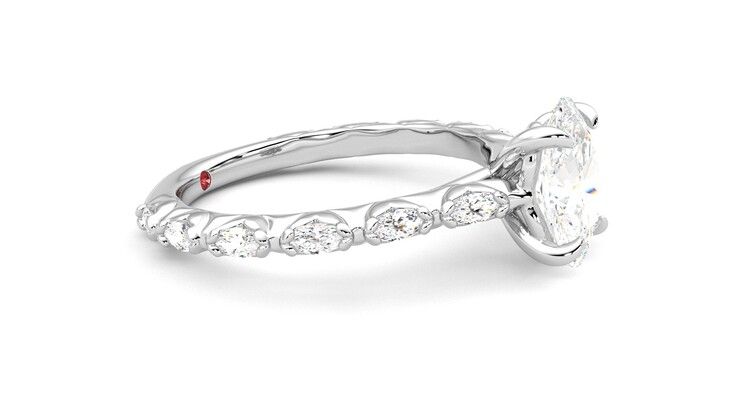 Taylor & Hart Liora Oval Engagement Ring 360 degree image 8