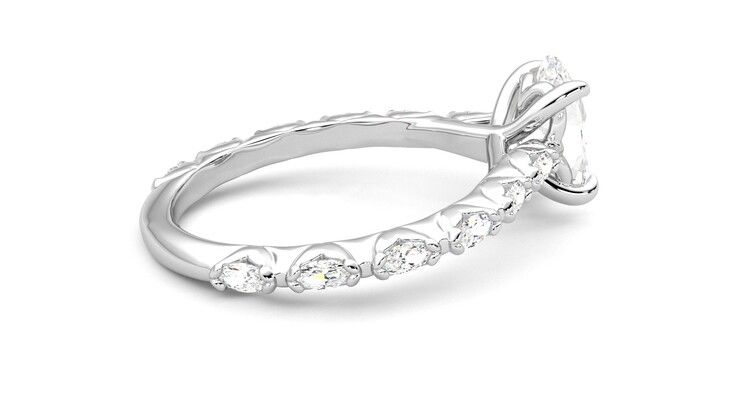 Taylor & Hart Liora Oval Engagement Ring 360 degree image 11