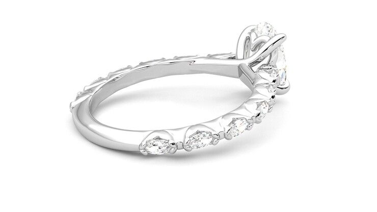 Taylor & Hart Liora Oval Engagement Ring 360 degree image 12