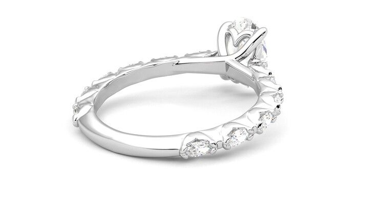 Taylor & Hart Liora Oval Engagement Ring 360 degree image 13