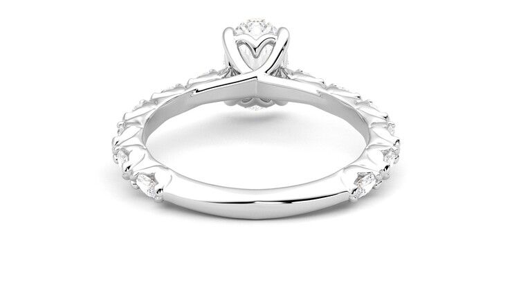 Taylor & Hart Liora Oval Engagement Ring 360 degree image 15