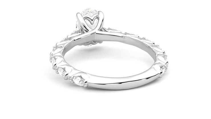 Taylor & Hart Liora Oval Engagement Ring 360 degree image 16