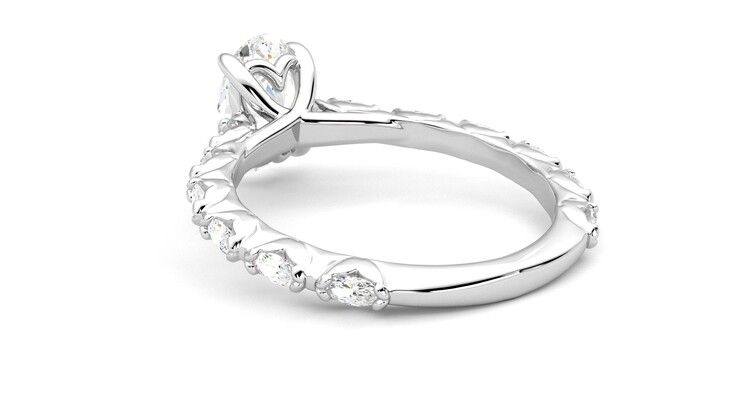 Taylor & Hart Liora Oval Engagement Ring 360 degree image 17