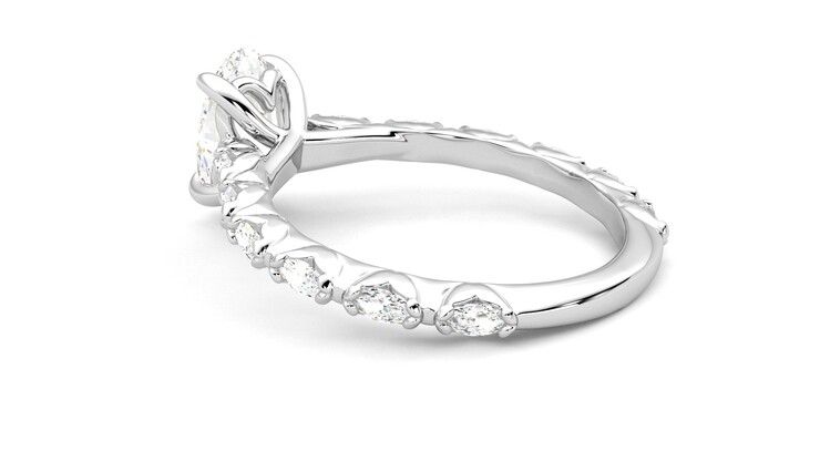 Taylor & Hart Liora Oval Engagement Ring 360 degree image 18