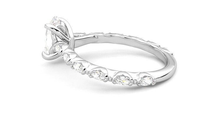 Taylor & Hart Liora Oval Engagement Ring 360 degree image 19