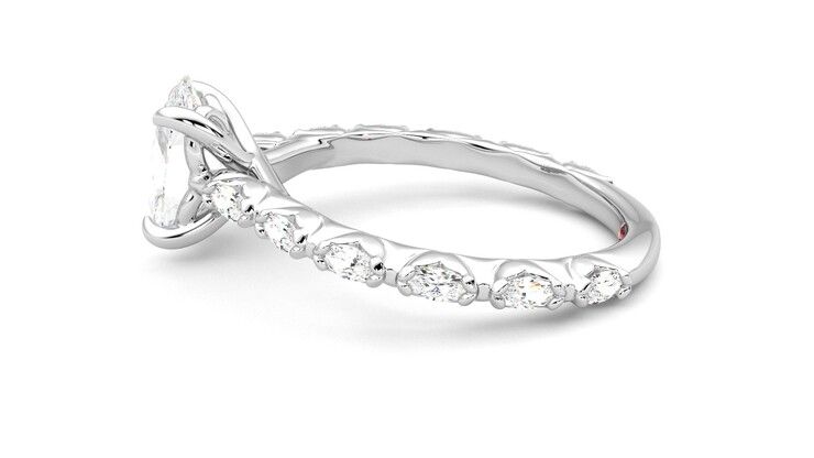 Taylor & Hart Liora Oval Engagement Ring 360 degree image 20