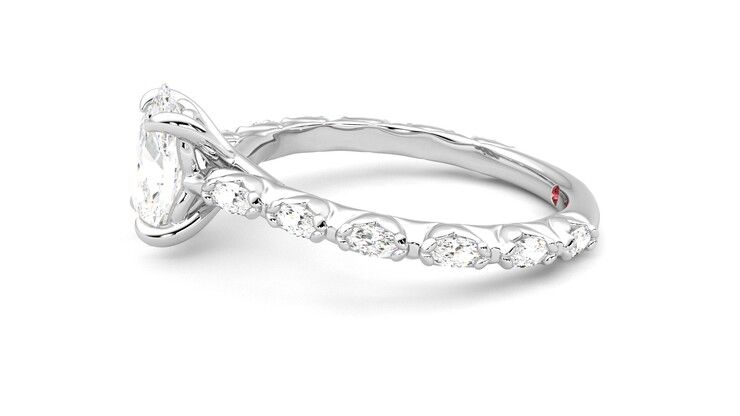 Taylor & Hart Liora Oval Engagement Ring 360 degree image 21