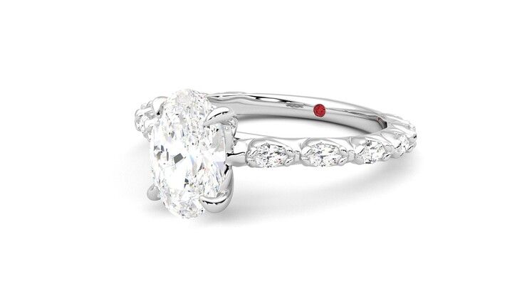 Taylor & Hart Liora Oval Engagement Ring 360 degree image 25