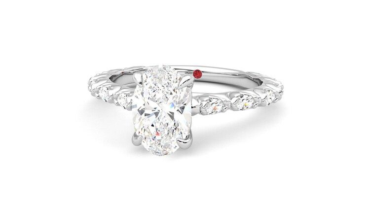 Taylor & Hart Liora Oval Engagement Ring 360 degree image 27
