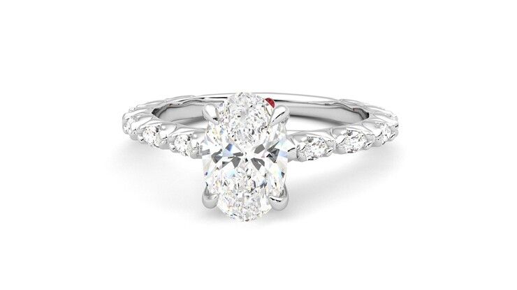 Taylor & Hart Liora Oval Engagement Ring 360 degree image 28
