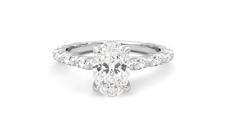 Taylor & Hart Liora Oval Engagement Ring 360 degree image 29