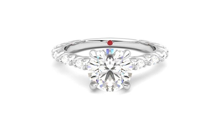 Taylor & Hart Liora Round Engagement Ring 360 degree image 0