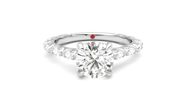 Taylor & Hart Liora Round Engagement Ring 360 degree image 1