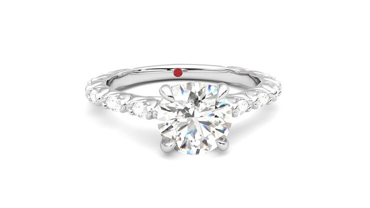 Taylor & Hart Liora Round Engagement Ring 360 degree image 2