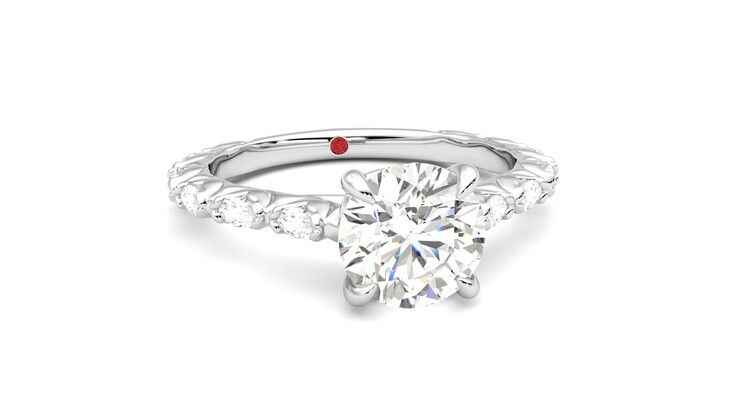 Taylor & Hart Liora Round Engagement Ring 360 degree image 3