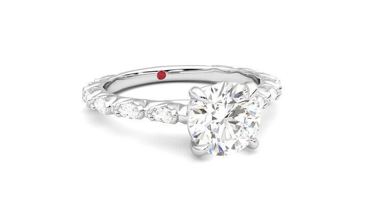 Taylor & Hart Liora Round Engagement Ring 360 degree image 4