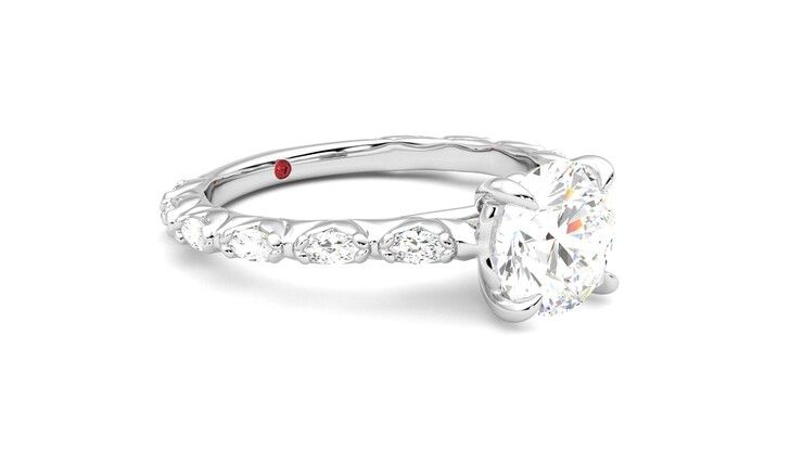 Taylor & Hart Liora Round Engagement Ring 360 degree image 6