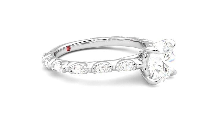Taylor & Hart Liora Round Engagement Ring 360 degree image 7
